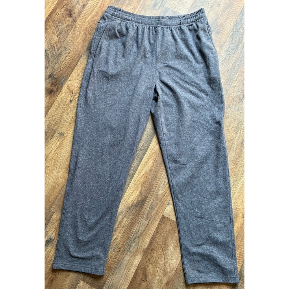 Gaiam Men's Lounge Pants Size L Gray Athletic Zipper Pockets Yoga Training